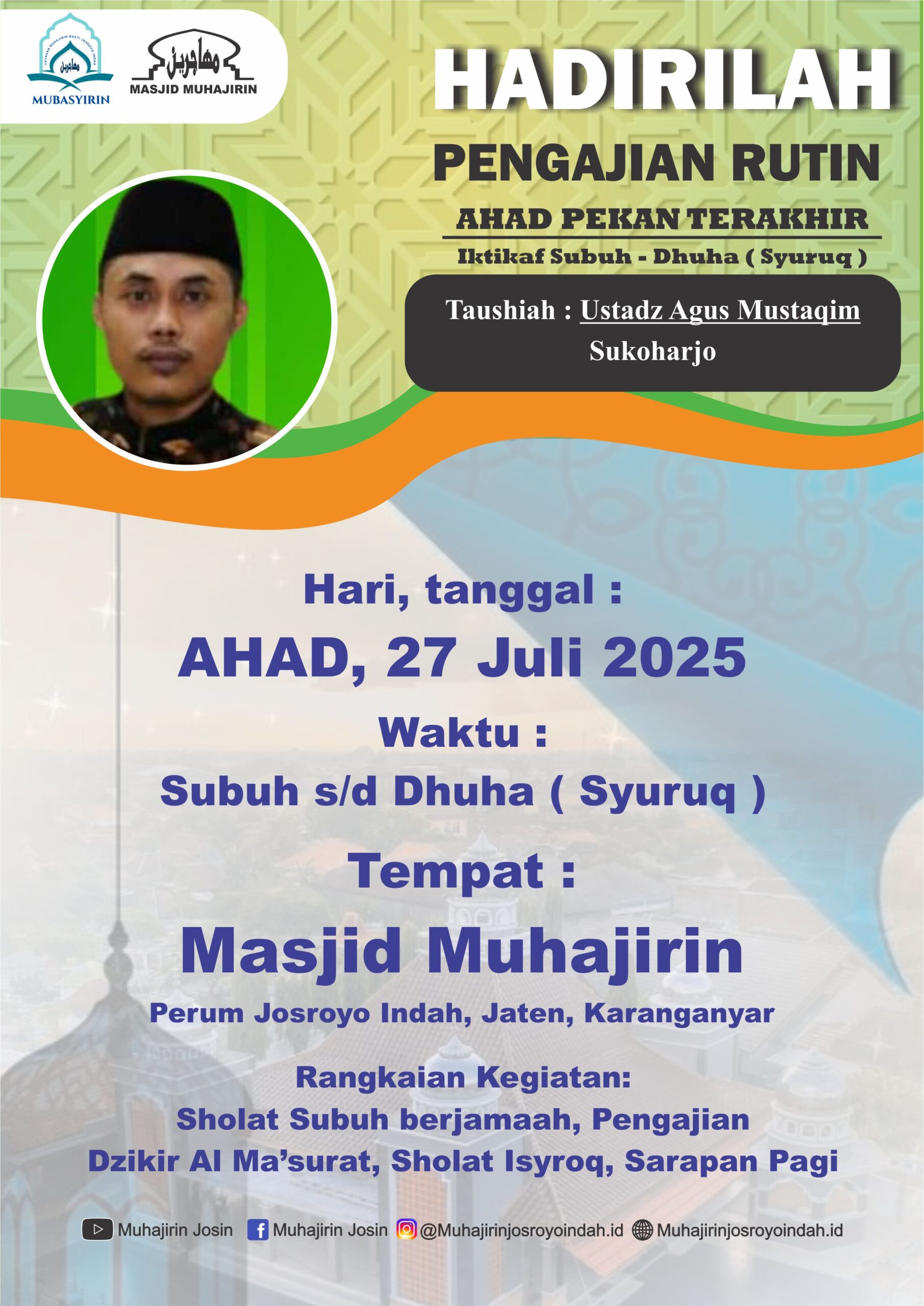 PENGAJIAN SUBUH AHAD PEKAN TERAKHIR