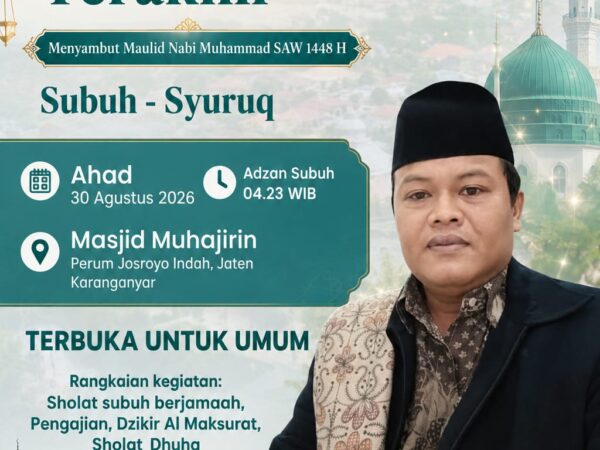 Pengajian Ahad Pekan Terakhir Bulan Agustus 2026