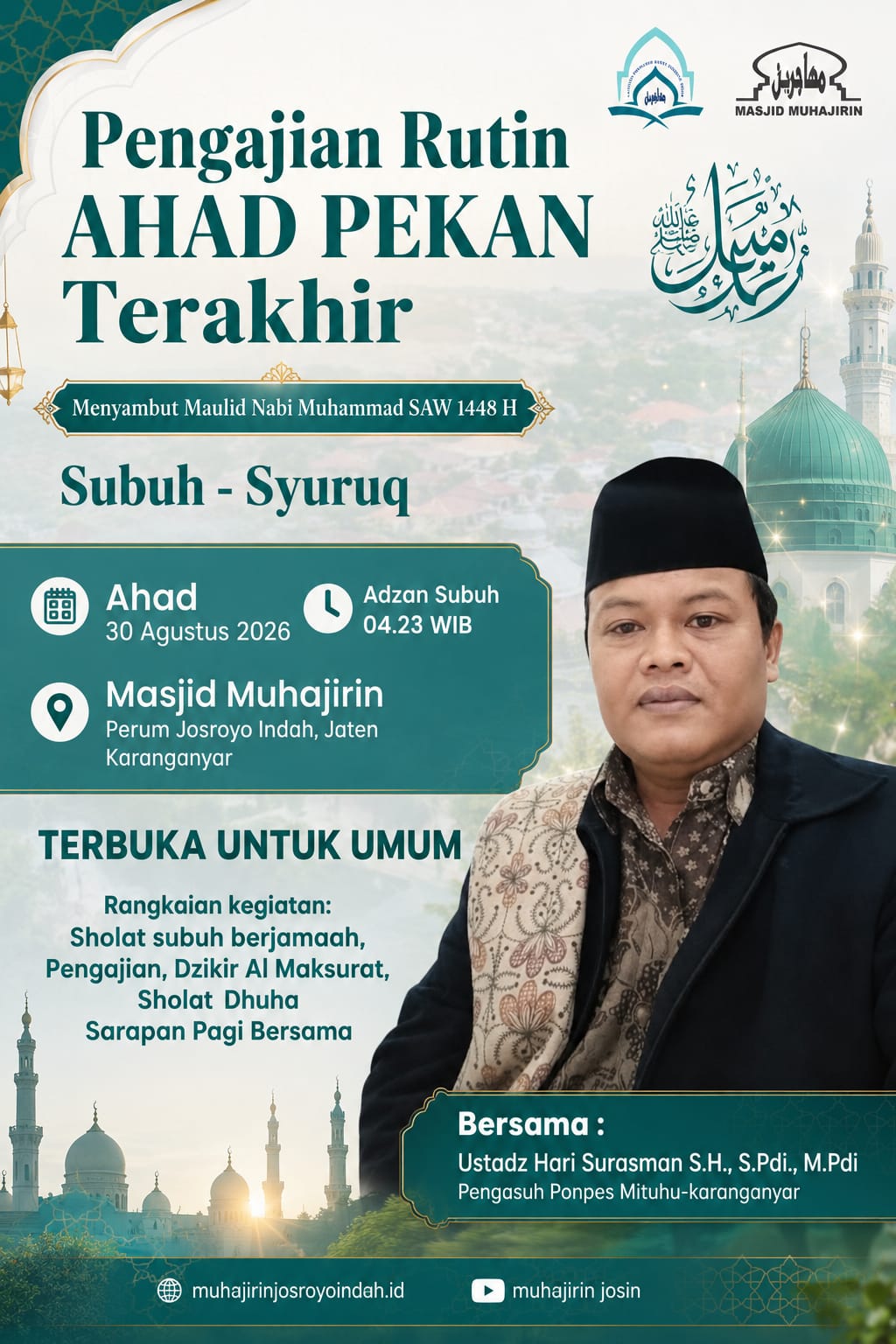 Pengajian Ahad Pekan Terakhir Bulan Agustus 2026